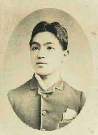 高野房太郎、1888年5月13日サンフランシスコにおいて撮影。井山憲太郎・きわ夫妻に送った写真