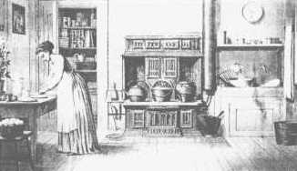 19世紀のアメリカの台所