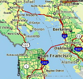 サンフランシスコ湾岸地域地図