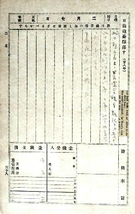 1897(明治30)年2月7日の高野房太郎の日記。