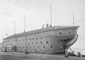 US Navy receiving ship USS Vermont (the Naval Historical center: The Online Library)